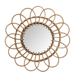 Spiegel rotan lijst - 50 cm