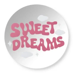 Spiegel sweet dreams - roze - ø30 cm