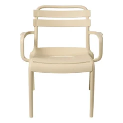 Stapelbare tuinfauteuil Napoli - beige - 75.5x68x65 cm