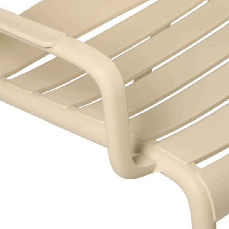 Stapelbare tuinfauteuil Napoli - beige - 75.5x68x65 cm