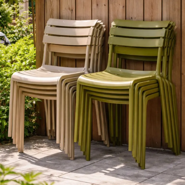 Stapelbare tuinstoel Napoli - groen - 83x55x48 cm