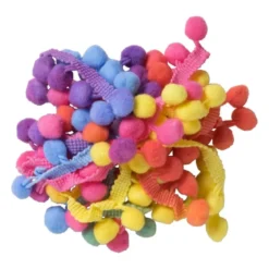 Stoffenband met pompons - set van 2 - 200 cm