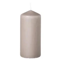 Stompkaars glad - beige - ø6x13 cm