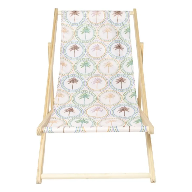 Strandstoel palmbomen - multikleur - 92x82x58 cm