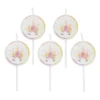 Taartkaarsjes unicorn - set van 5
