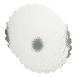 Taartonderleggers - zilverkleurig - set van 4
