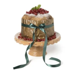 Taartplateau kerst - bruin - ø26x11 cm