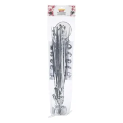 Tafeldecoratie happy birthday - zilverkleurig - 42 cm