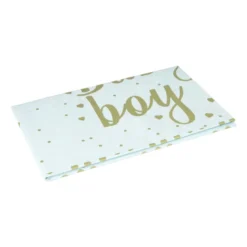 Tafelkleed baby boy - blauw/goud - 136x220 cm