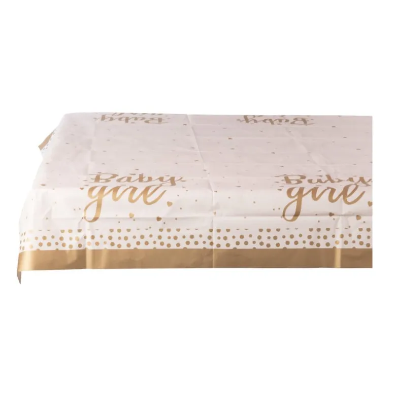 Tafelkleed baby girl - roze/goud - 136x220 cm
