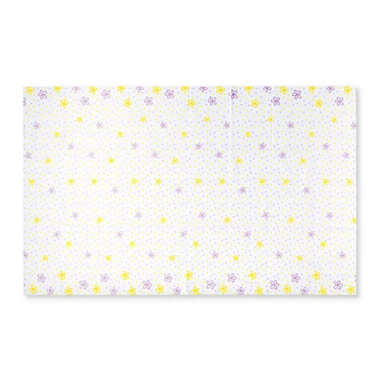 Tafelkleed bloem - wit/roze/geel - papier - 138x220 cm