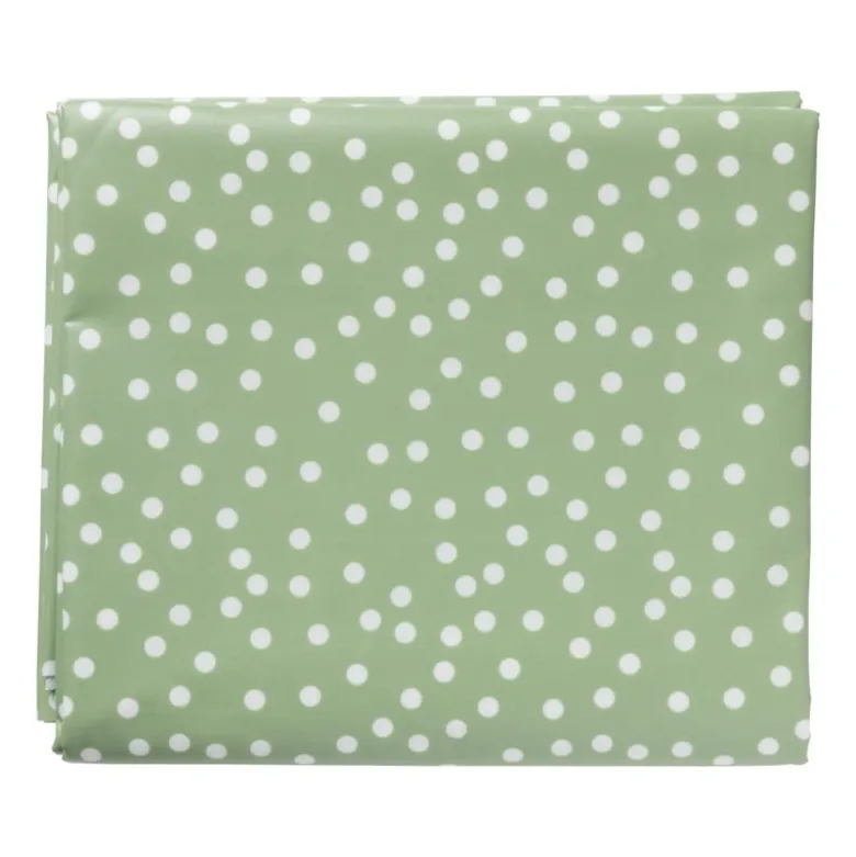 Tafelkleed dots - groen/wit - 150x220 cm