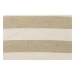 Tafelkleed gestreept - wit/beige - 140x240 cm