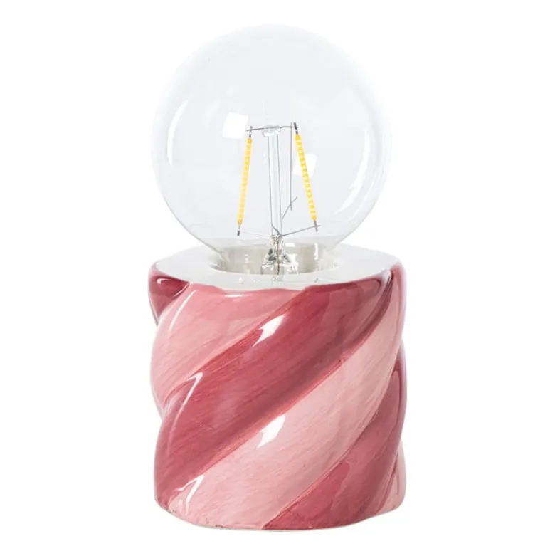 Tafellamp spekje - rood/roze - ø8.5x17 cm