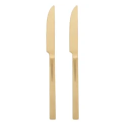 Tafelmessen - goudkleurig - set van 2
