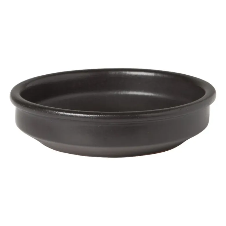 Tapasbakje klei - zwart - ⌀16 cm