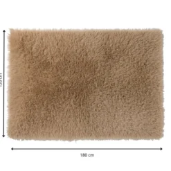 Tapijt hoogpolig - bruin - 120x180 cm