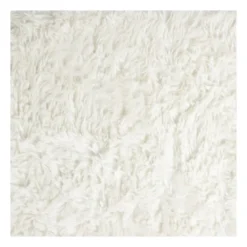 Tapijt hoogpolig - wit - 60x90 cm