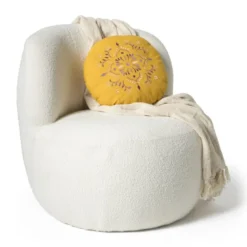 Teddy fauteuil - wit - ø73.5x71.5 cm