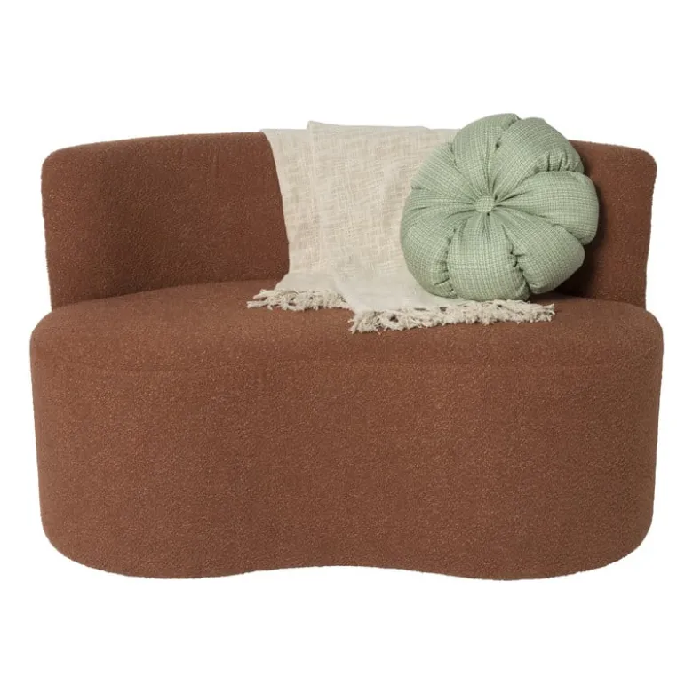 Teddy loveseat fauteuil - bruin - 71x120x71 cm