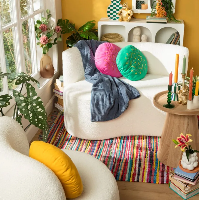 Teddy loveseat fauteuil - wit - 71x120x71 cm
