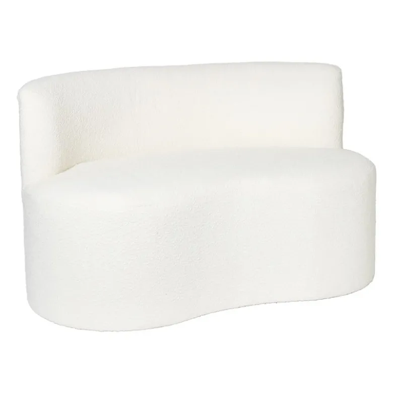 Teddy loveseat fauteuil - wit - 71x120x71 cm