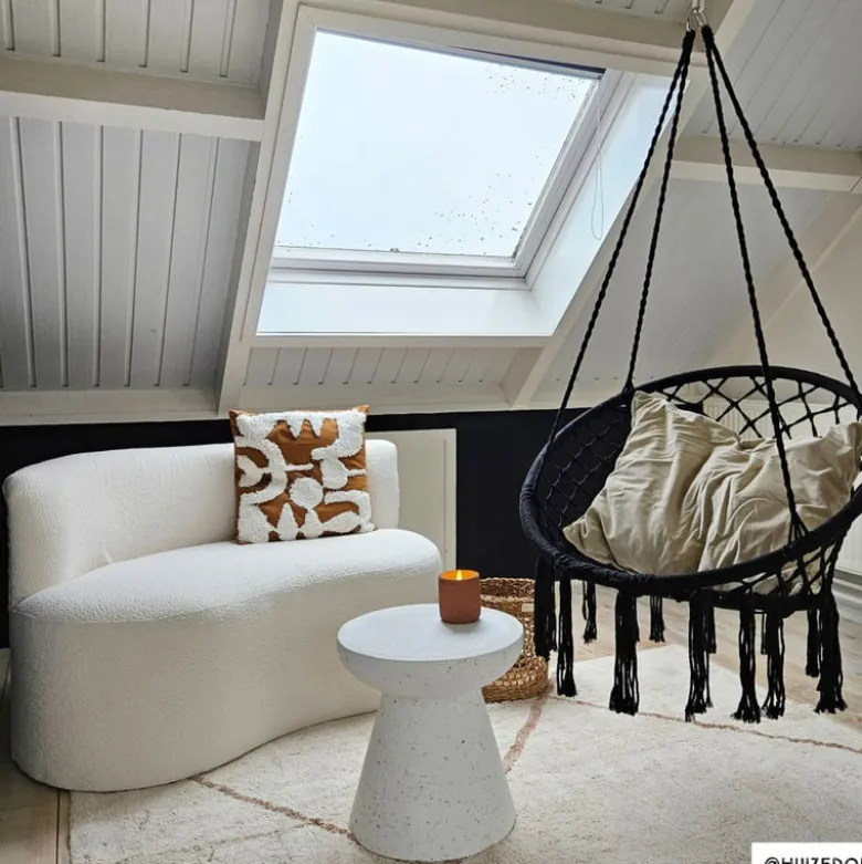 Teddy loveseat fauteuil - wit - 71x120x71 cm