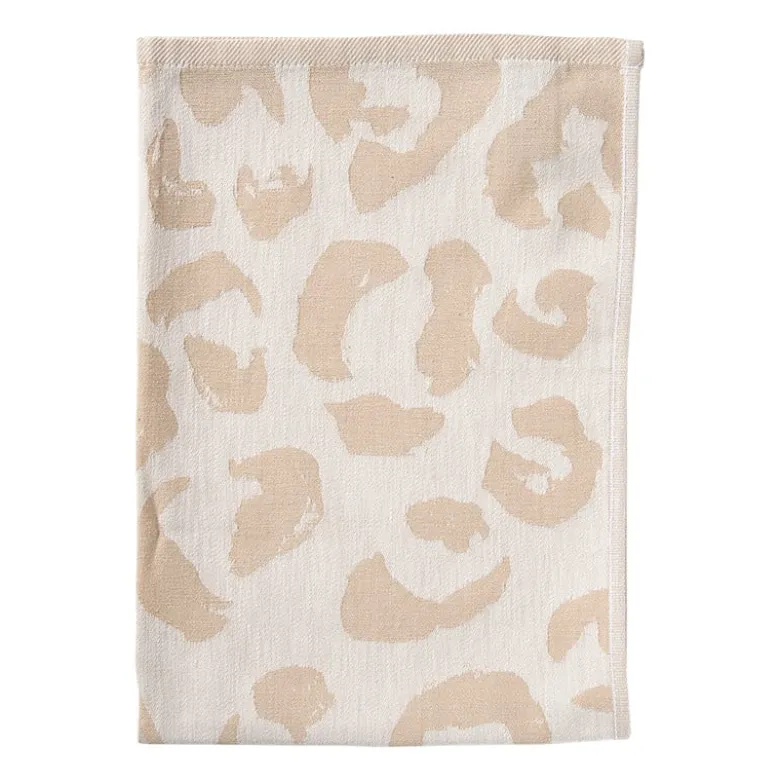 Theedoek animal - beige/bruin - 50x70 cm