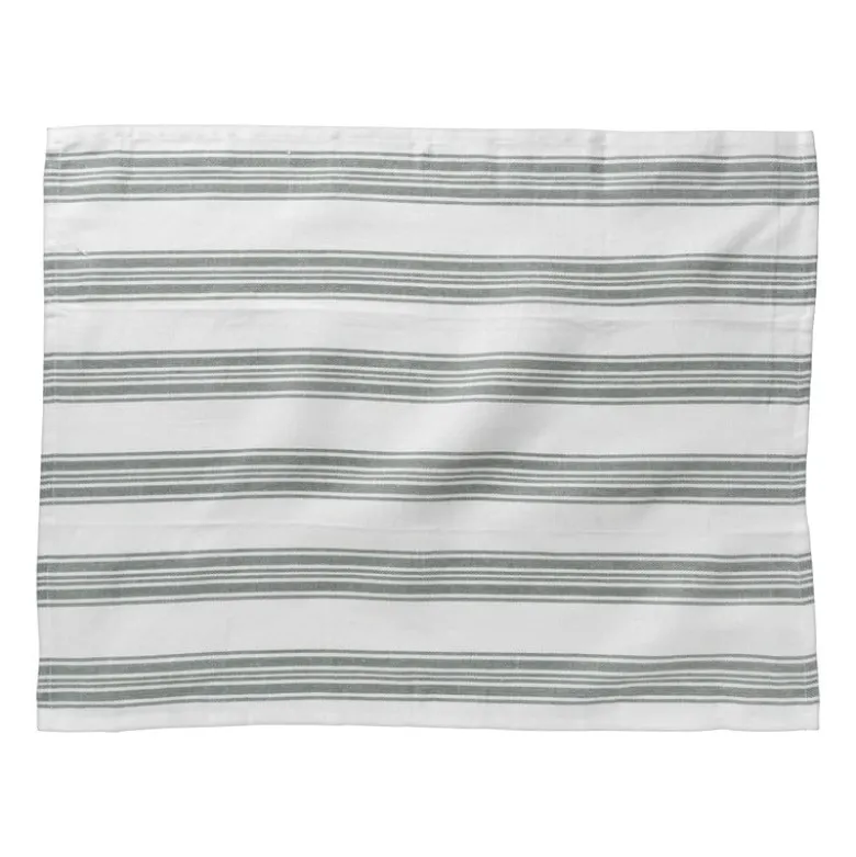 Theedoeken set van 3 - groen/wit - 45x65 cm