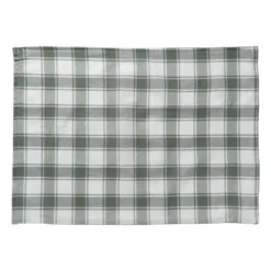 Theedoeken set van 3 - groen/wit - 45x65 cm