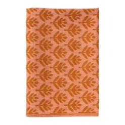 Theedoek palmboom - roze/bruin - 50x70 cm
