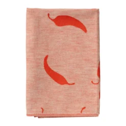 Theedoek pepers - rood/groen - 50x70 cm
