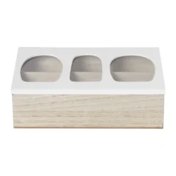 Theedoos organisch - 6 vakken - 26x16x7 cm