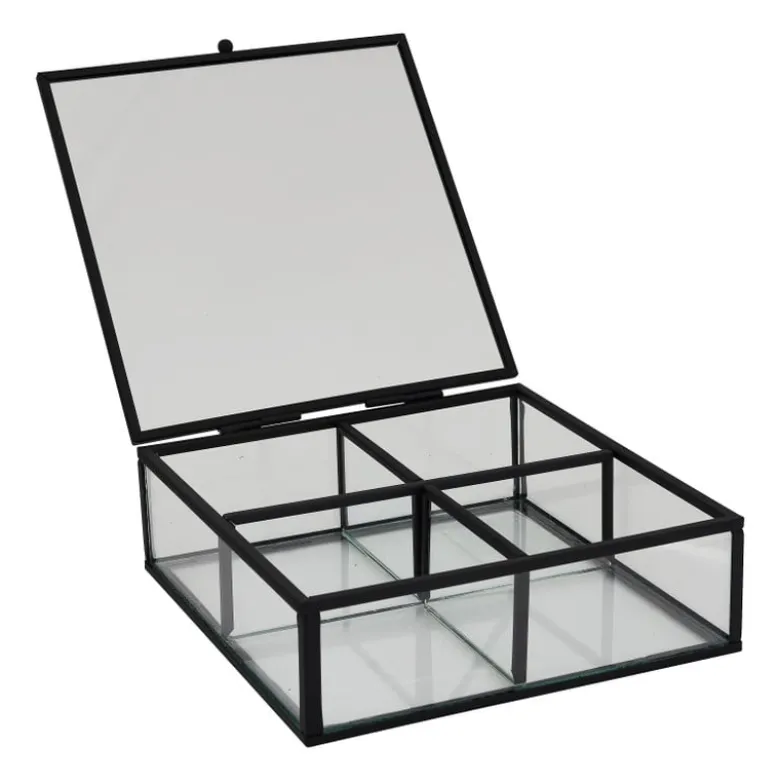 Theedoos - 15x15x5.5 - zwart