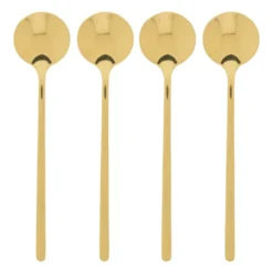 Theelepel goud - set van 4 - 13 cm
