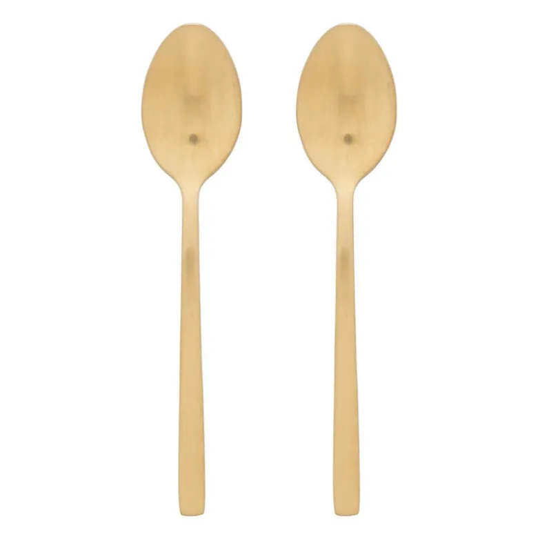 Theelepels - goudkleurig - set van 2