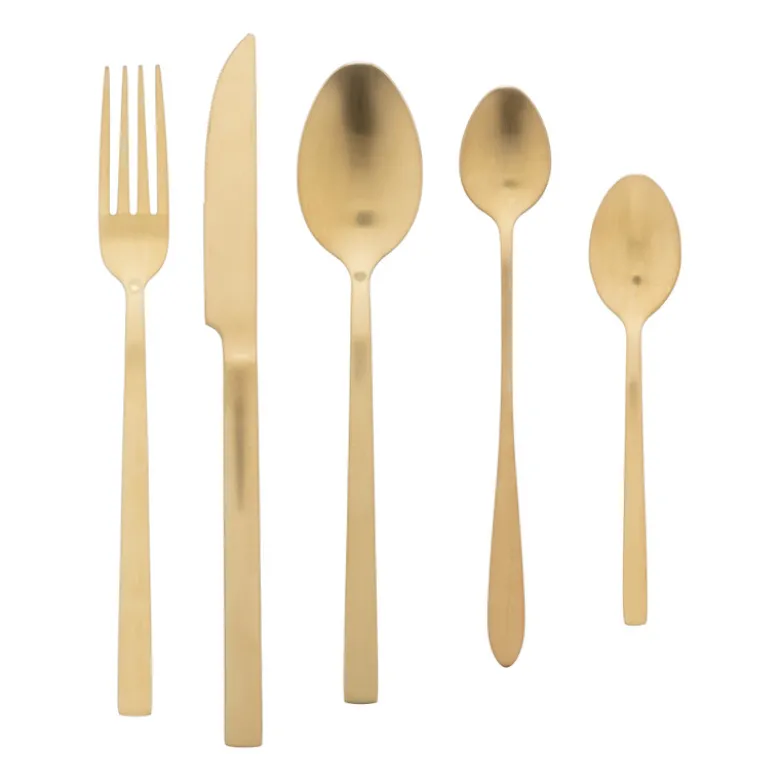 Theelepels - goudkleurig - set van 2