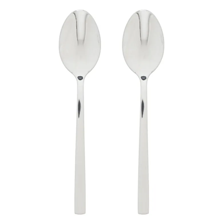 Theelepels - zilverkleurig - set van 2