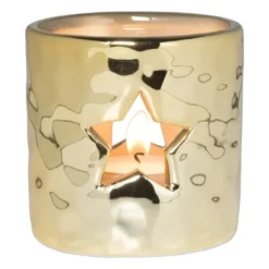 Theelichthouder goud - diverse varianten - ø7.8x7.6 cm