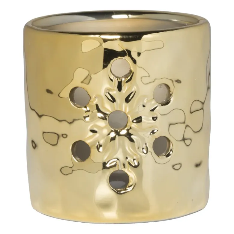 Theelichthouder goud - diverse varianten - ø7.8x7.6 cm