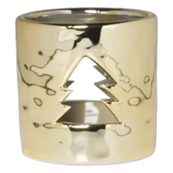 Theelichthouder goud - diverse varianten - ø7.8x7.6 cm