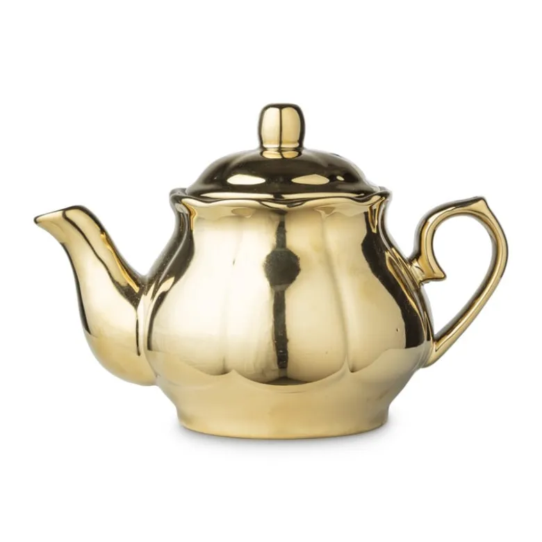 Theepot shiny gold - goud - 800 ml