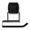 Toiletpapier houder easy lock - zwart - 12x9x10 cm