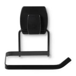 Toiletpapier houder easy lock - zwart - 12x9x10 cm