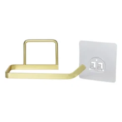 Toiletrolhouder - goudkleurig - 13.7x7x11 cm