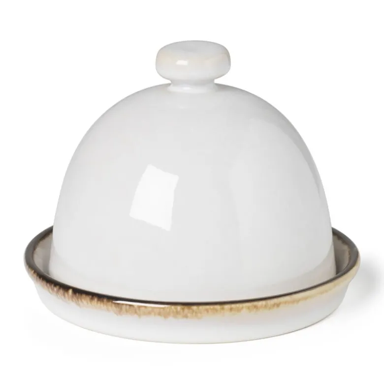 Toscane botervloot - wit - ø12x9 cm