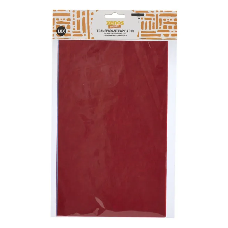 Transparant papier - multikleur - set van 10