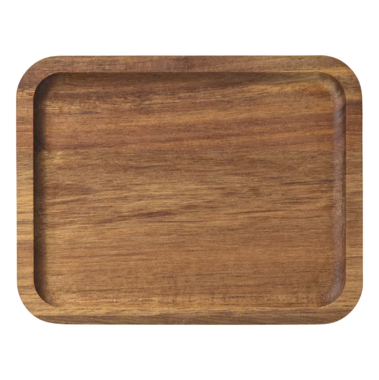 tray acacia klein - bruin - 14x18x1.5 cm