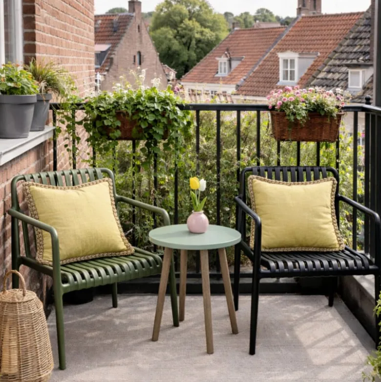 Tuinfauteuil Lea - groen - 75.5x75.5x66.5 cm