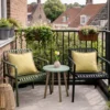 Tuinfauteuil Lea - zwart - 75.5x75.5x66.5 cm